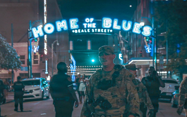 U.S. Army Soldiers with the Tennessee patrol Memphis