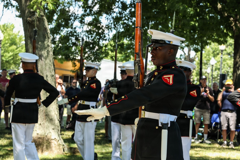 Marine Corps Silent Drill Platoon performs at Fleet Week Boston