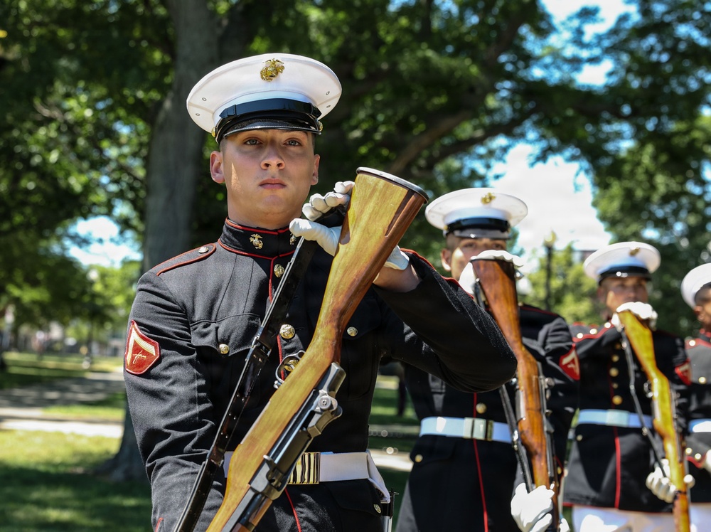 Marine Corps Silent Drill Platoon performs at Fleet Week Boston