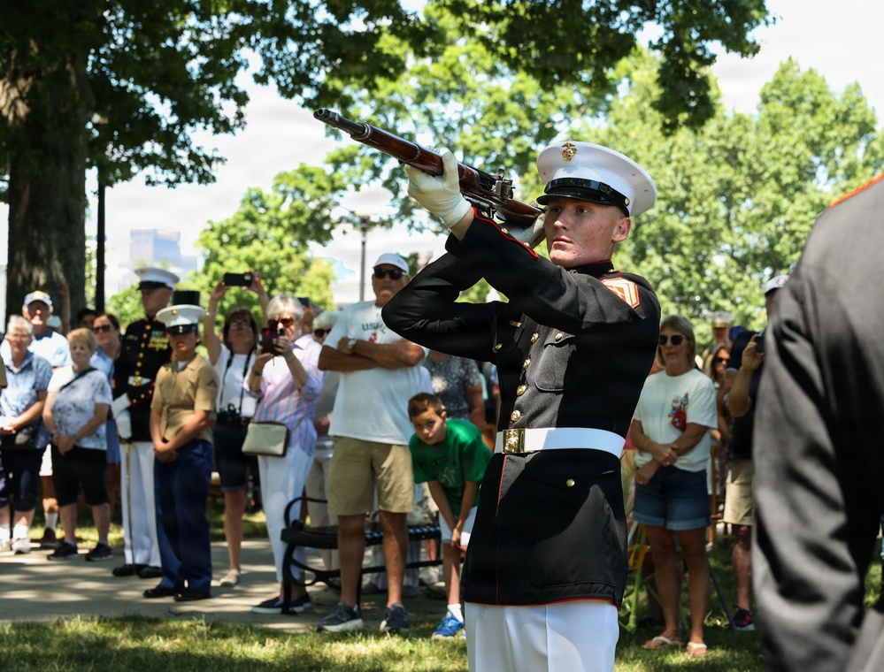 Marine Corps Silent Drill Platoon performs at Fleet Week Boston