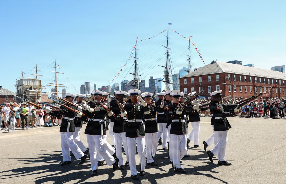 Marine Corps Silent Drill Platoon performs at Fleet Week Boston