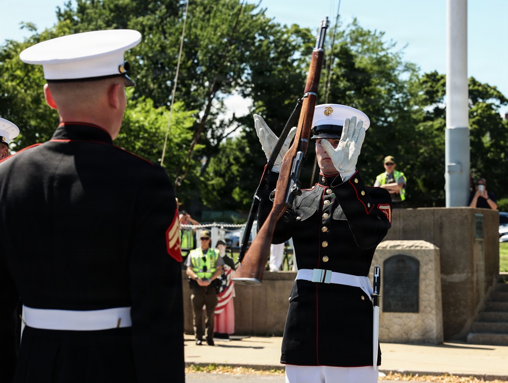 Marine Corps Silent Drill Platoon performs at Fleet Week Boston
