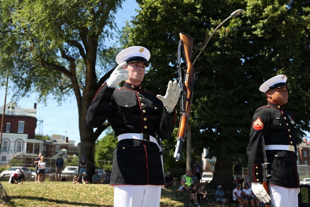 Marine Corps Silent Drill Platoon performs at Fleet Week Boston