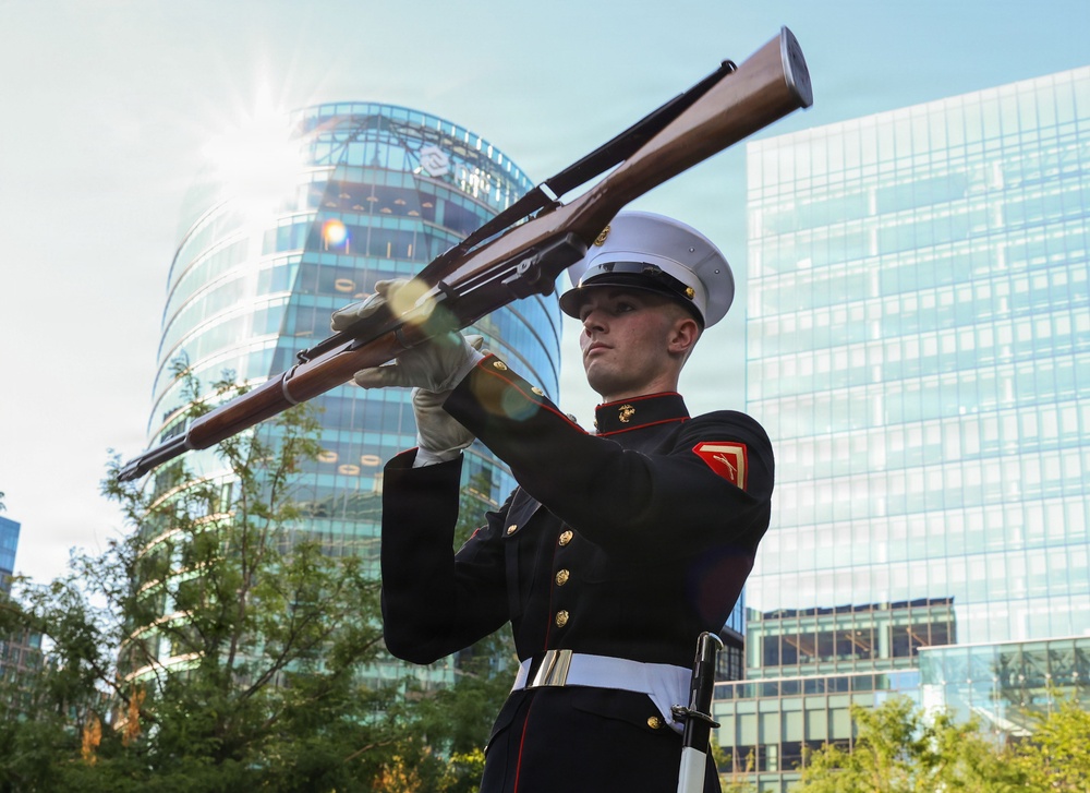 Marine Corps Silent Drill Platoon performs at Fleet Week Boston