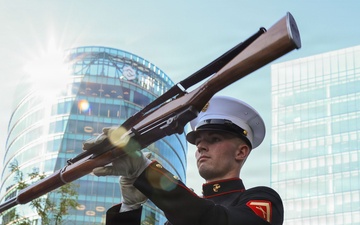 Marine Corps Silent Drill Platoon performs at Fleet Week Boston