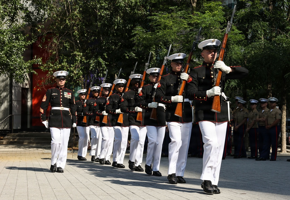 Marine Corps Silent Drill Platoon performs at Fleet Week Boston