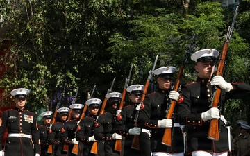 Marine Corps Silent Drill Platoon performs at Fleet Week Boston