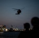 U.S. Coast Guard and Navy crews conduct helicopter training aboard Spirit of Norfolk