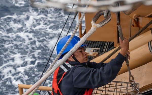 USCGC Harriet Lane crewmembers conduct boardings during Operation Blue Pacific patrol