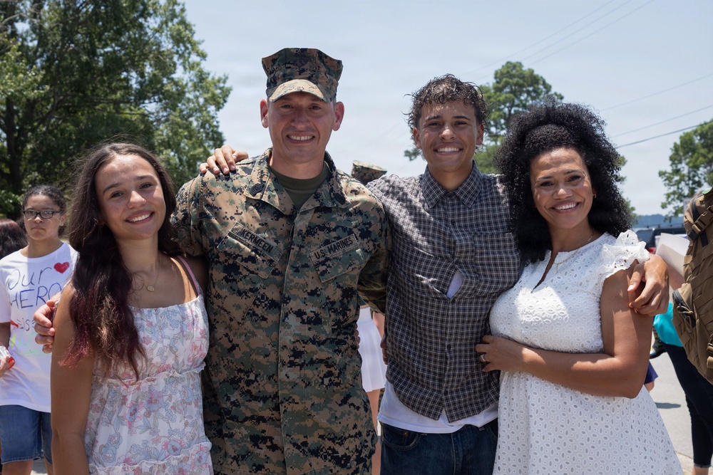 CLB-24 Marines and Sailors Return to Camp Lejeune after Deployment