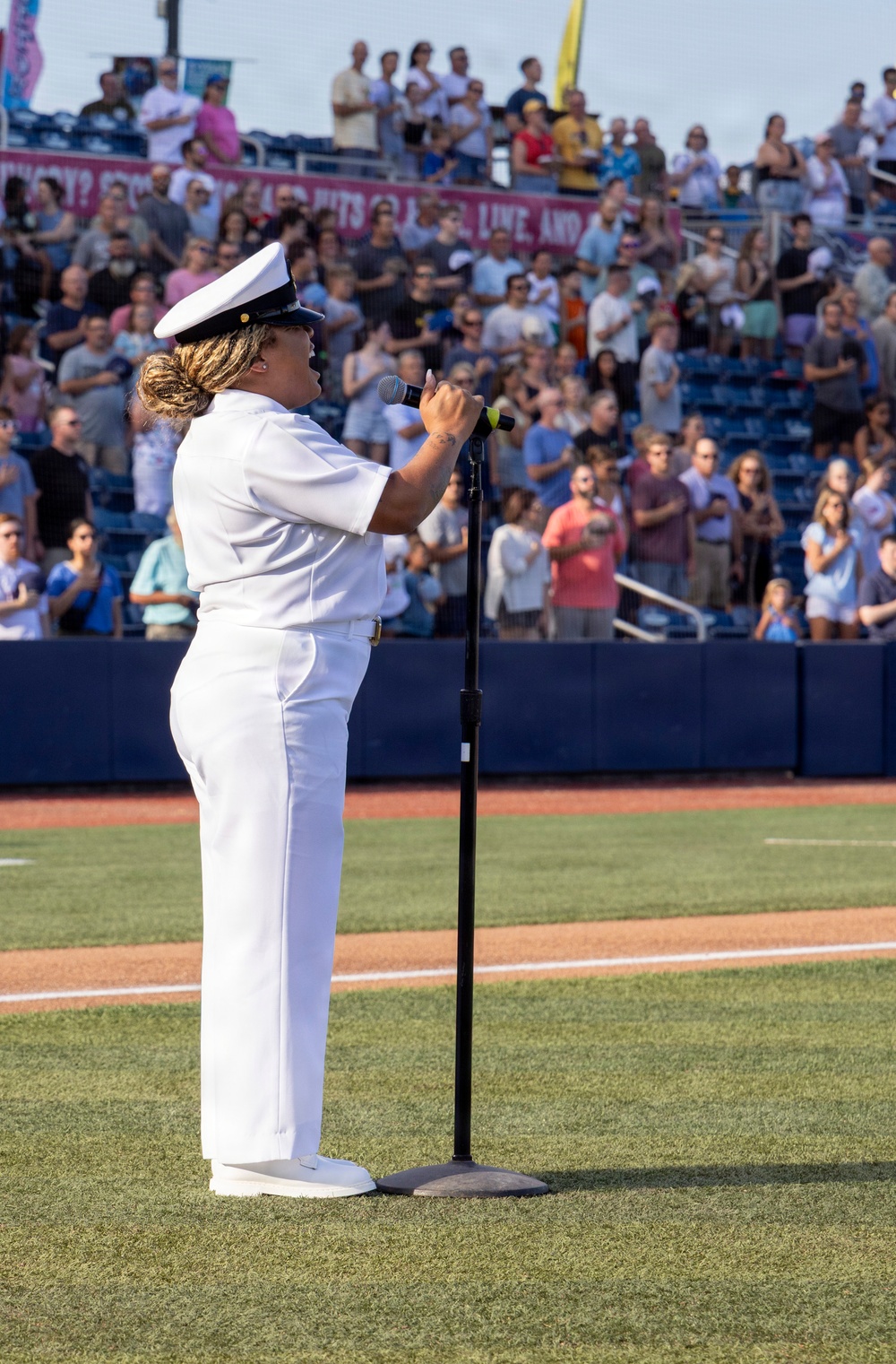 NAS Pensacola participates in Pensacola Blue Wahoos Salute to Service baseball game
