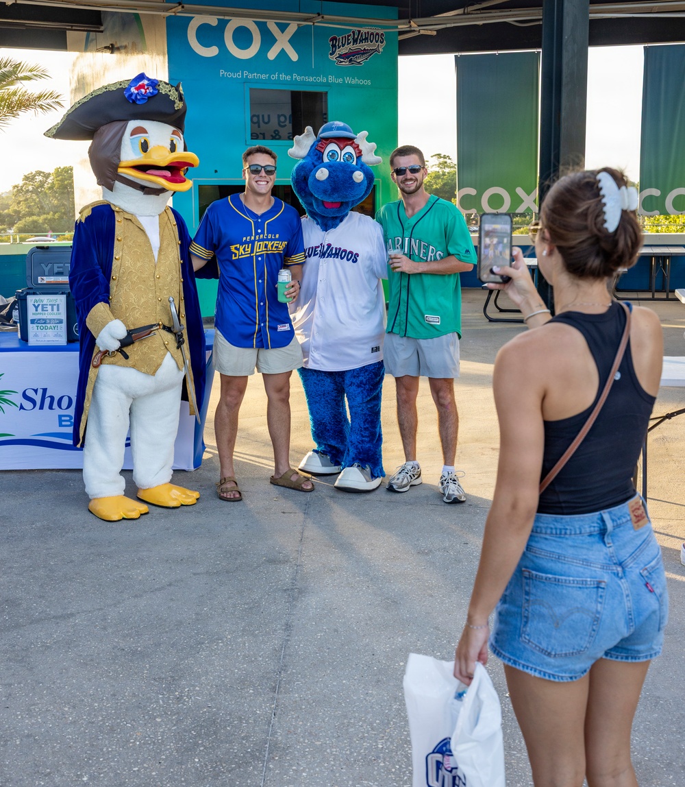 NAS Pensacola participates in Pensacola Blue Wahoos Salute to Service baseball game