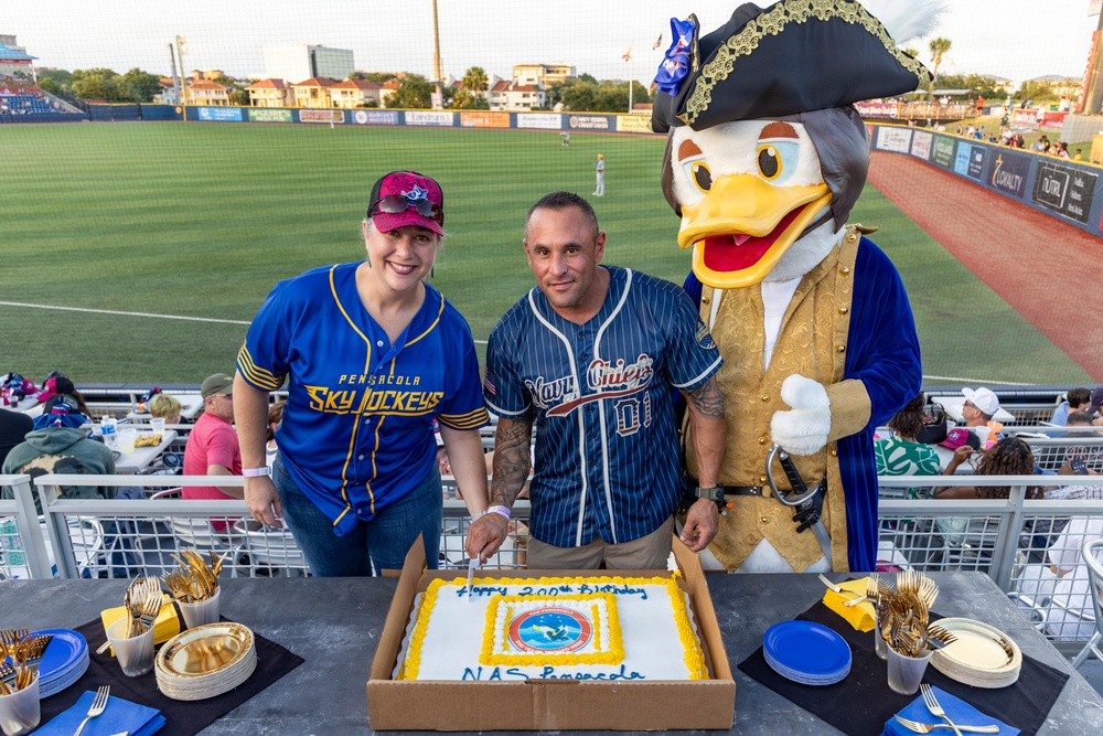 NAS Pensacola participates in Pensacola Blue Wahoos Salute to Service baseball game