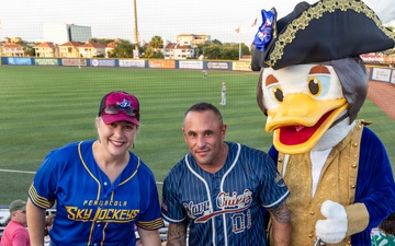 NAS Pensacola participates in Pensacola Blue Wahoos Salute to Service baseball game