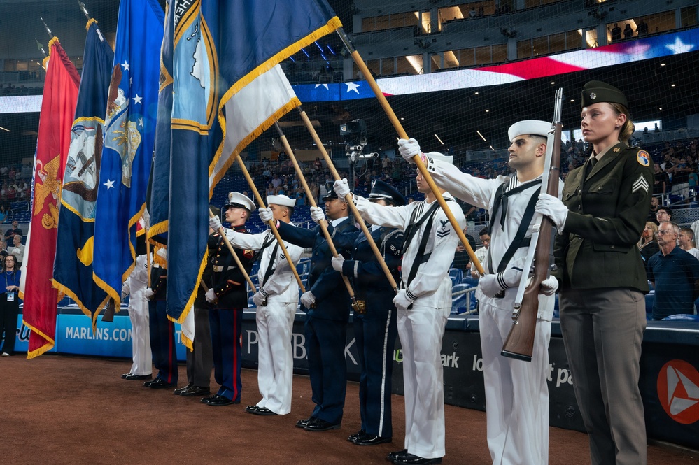 Miami Marlins America 250 Celebration and Enlistment Ceremony