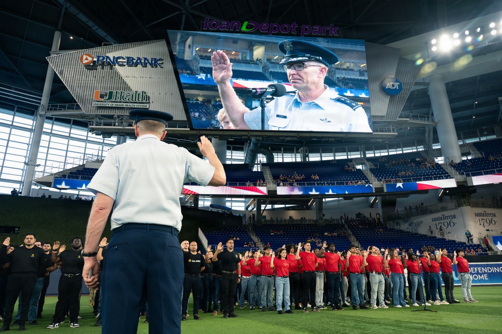 Miami Marlins America 250 Celebration and Enlistment Ceremony