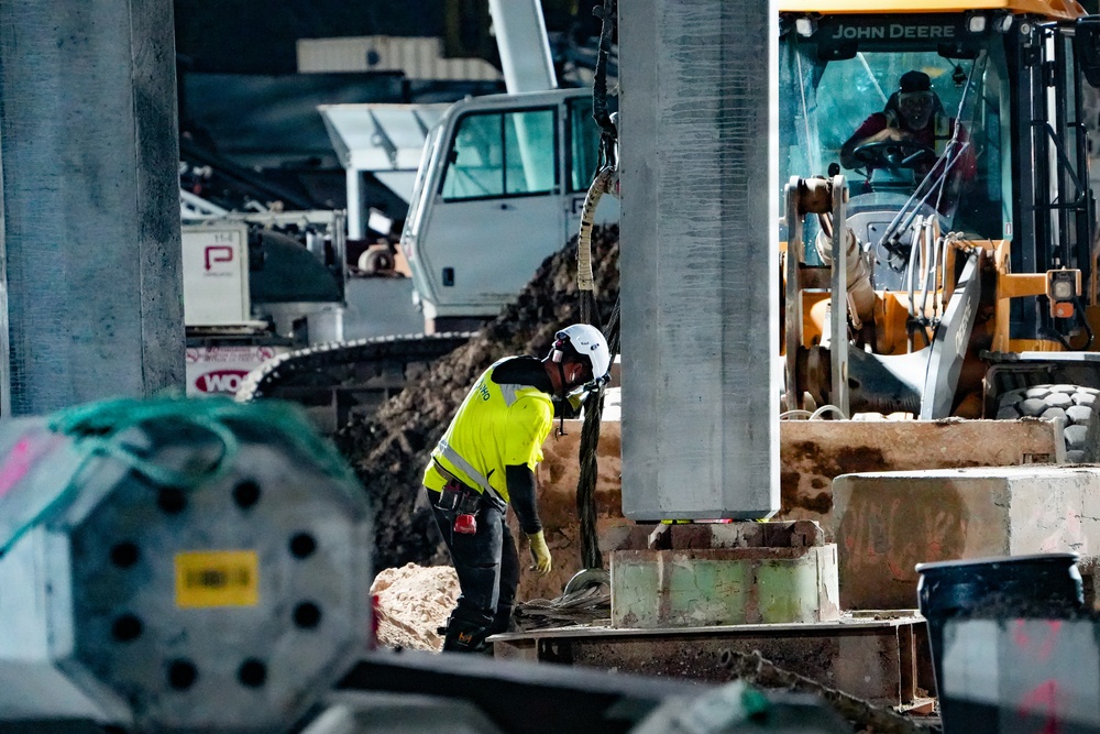 Construction Continues Around the Clock at Dry Dock 5 (P-209)