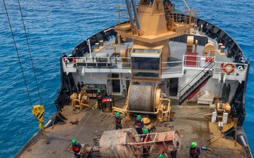 Partner nations participate in a buoy restoration project during RIMPAC 26