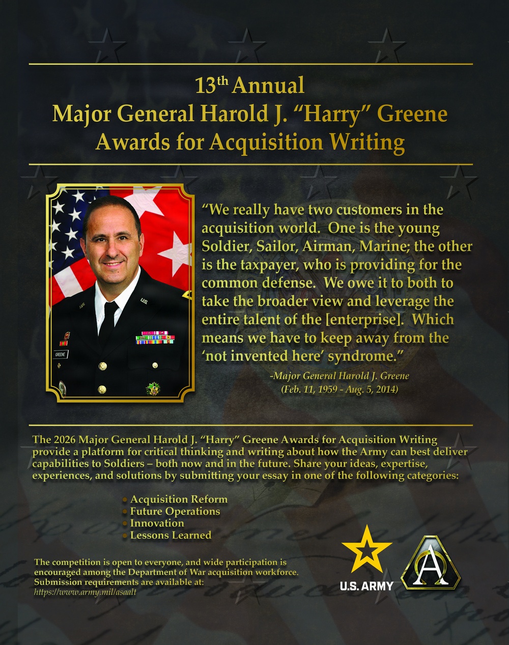 MG Harry Greene Writing Competition Ad
