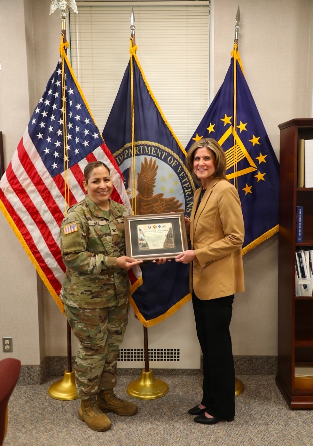 Fort McCoy Garrison commander recognizes Tomah VA Medical Center leaders for supporting military community