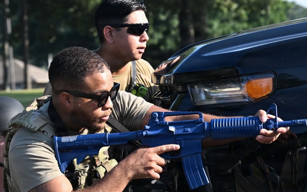 19th Combat Air Base Squadron, 19th Security Forces Squadron, and 19th Civil Engineering Squadron come together for an active-shooter exercise