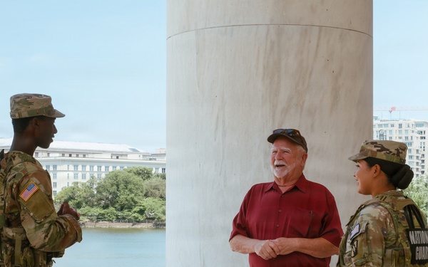 JTF- DC Mississippi Guardsmen Patrol Jefferson Memorial