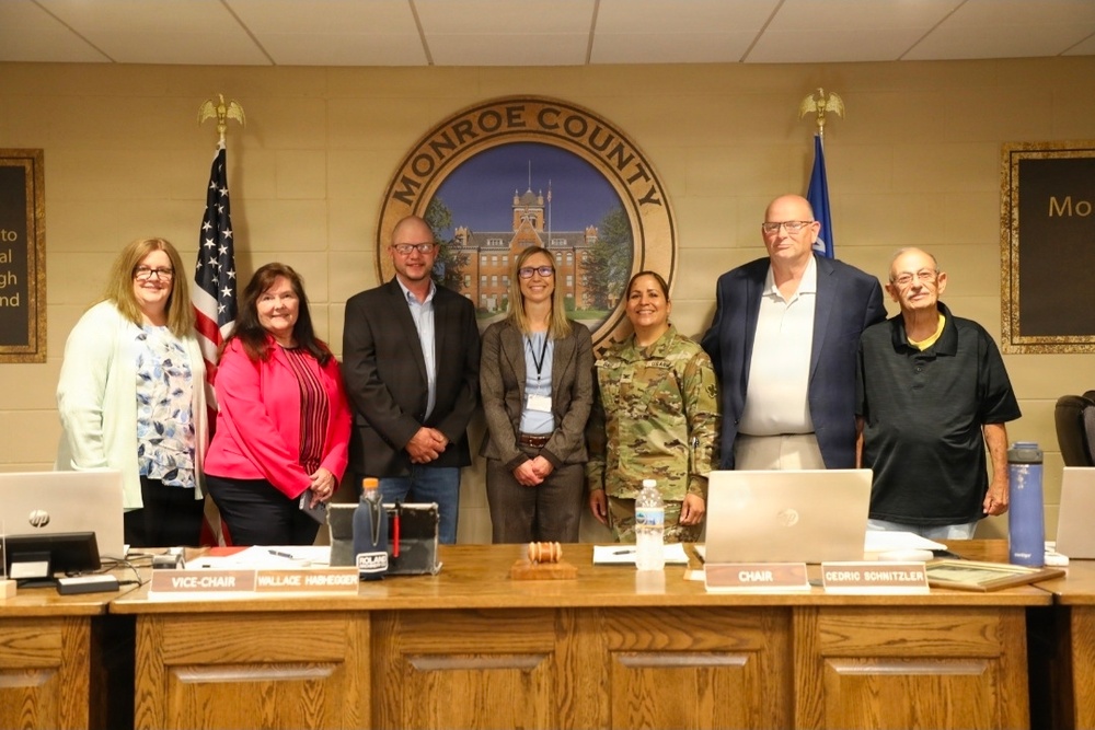 Fort McCoy Garrison commander presents Monroe County leaders with Garrison Certificates of Appreciation during Board of Supervisors meeting