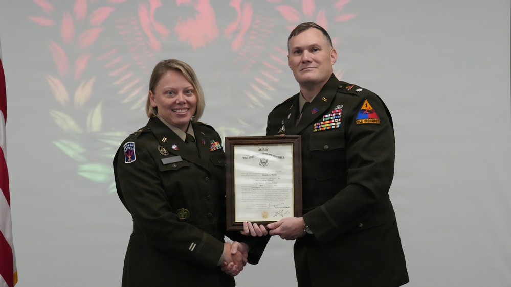 CW3 Amanda Slugay promotion ceremony