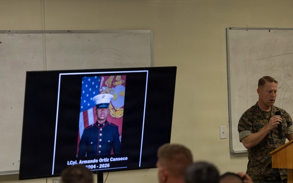 BLT 2/4 Honors Lance Cpl. Armando Ortiz Canseco with Memorial Service