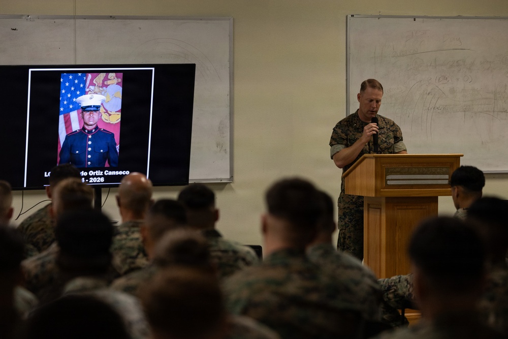 BLT 2/4 Honors Lance Cpl. Armando Ortiz Canseco with Memorial Service
