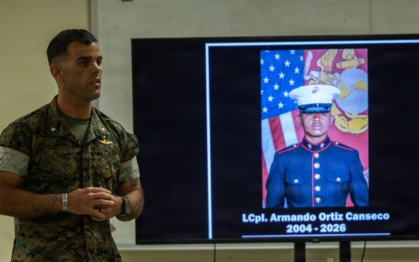 BLT 2/4 Honors Lance Cpl. Armando Ortiz Canseco with Memorial Service