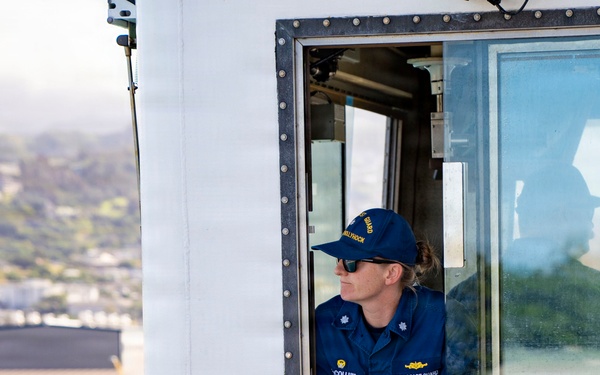 Partner nations participate in a buoy restoration project during RIMPAC 26