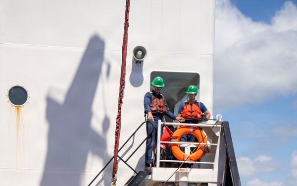 Partner nations participate in a buoy restoration project during RIMPAC 26