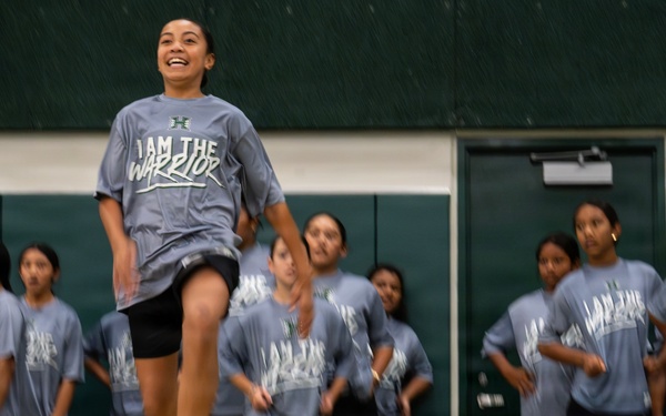 94th Army Air and Missile Defense Command  Soldiers assist University of Hawaii at Manoa’s Women’s Basketball team during Youth Impact Program