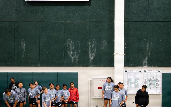 94th Army Air and Missile Defense Command  Soldiers assist University of Hawaii at Manoa’s Women’s Basketball team during Youth Impact Program