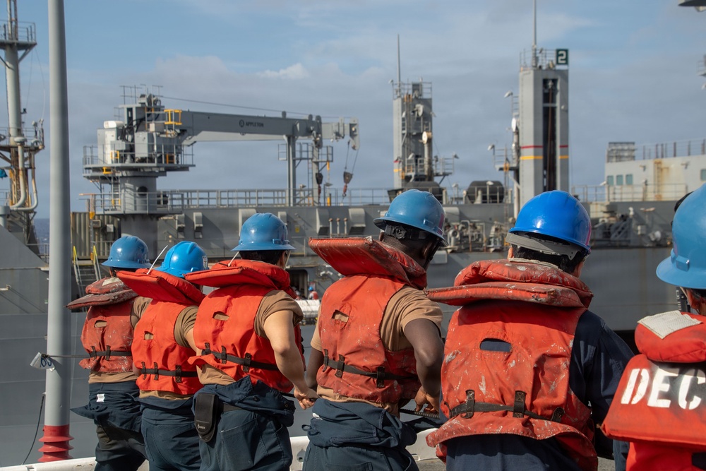 USS Essex conducts a replenishment at sea during RIMPAC 2026