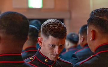 Inaugural Marine Corps Air Station Iwakuni Sergeants Course Completes Dress Blues Inspection