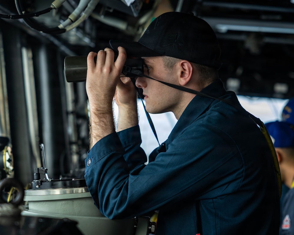 USS Rafael Peralta Bridge Watchstanders
