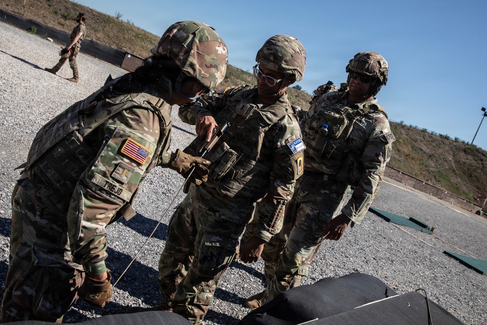 KFOR RC-E U.S., Polish Soldiers conduct combined range operations at Camp Bondsteel