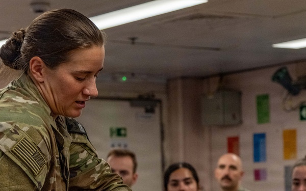 Pacific Partnership 2026 veterinarian conducts canine TCCC training aboard Royal Australian Navy HMAS Choules (L100)