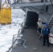USS Mustin conducts a replenishment-at-sea with USNS Carl Brashear