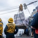 USS Mustin conducts a replenishment-at-sea with USNS Carl Brashear