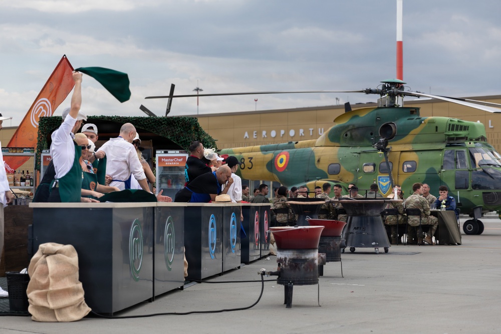 MasterChef România films tv episode at Mihail Kogălniceanu International Airport