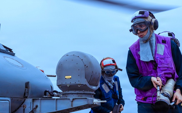 Milius Conducts Flight Operations