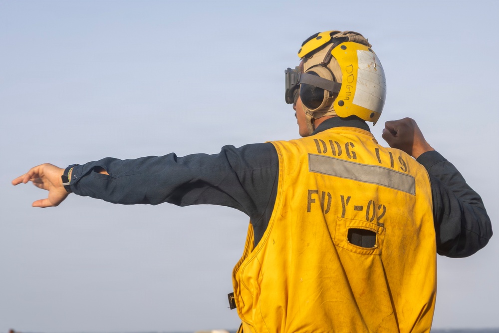 Delbert D. Black Conducts Flight Operations