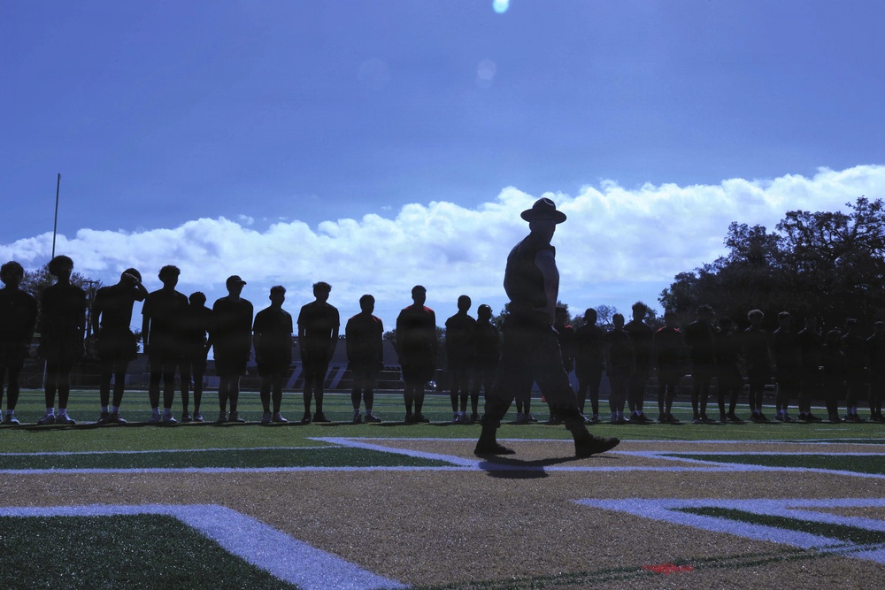 Drill Instructors Visit Chamberlain High School to Facilitate Physical Training
