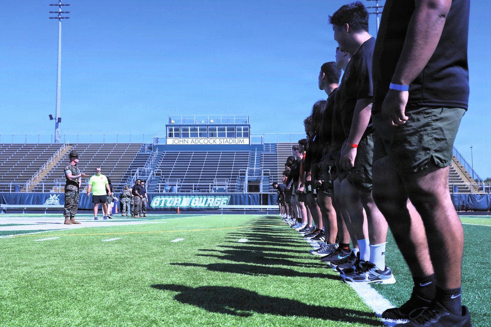 Drill Instructors Visit Chamberlain High School to Facilitate Physical Training