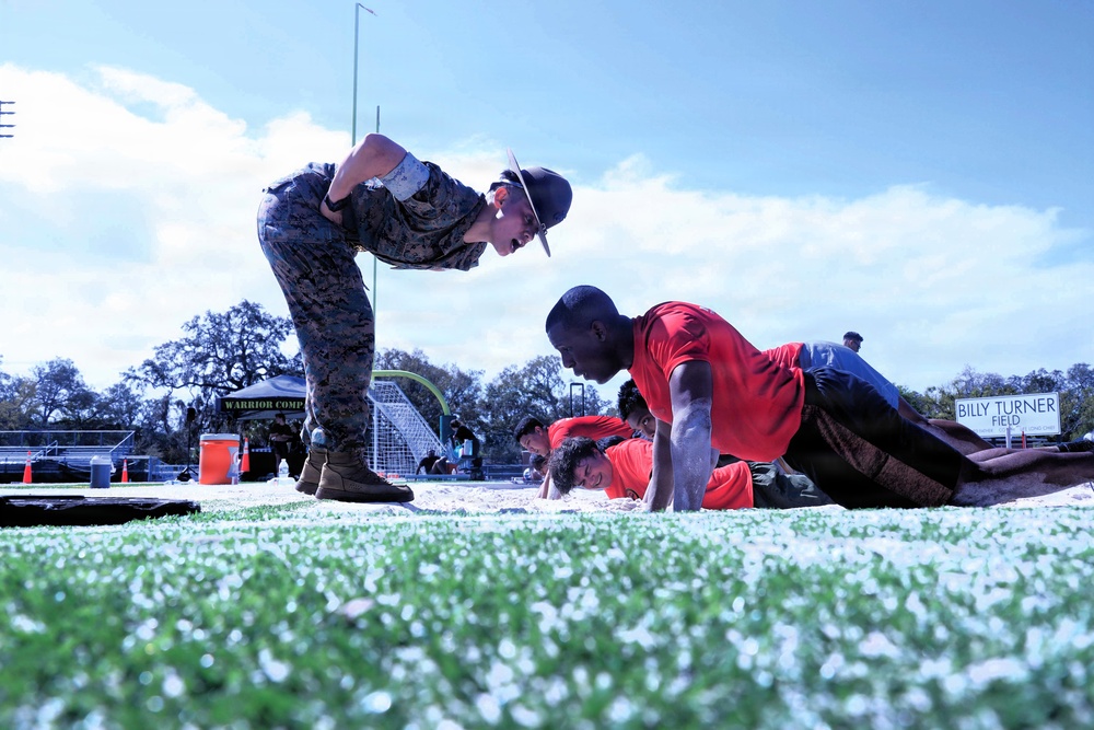Drill Instructors Visit Chamberlain High School to Facilitate Physical Training