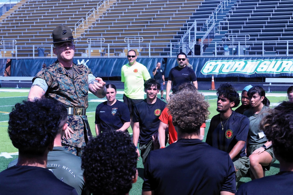 Drill Instructors Visit Chamberlain High School to Facilitate Physical Training