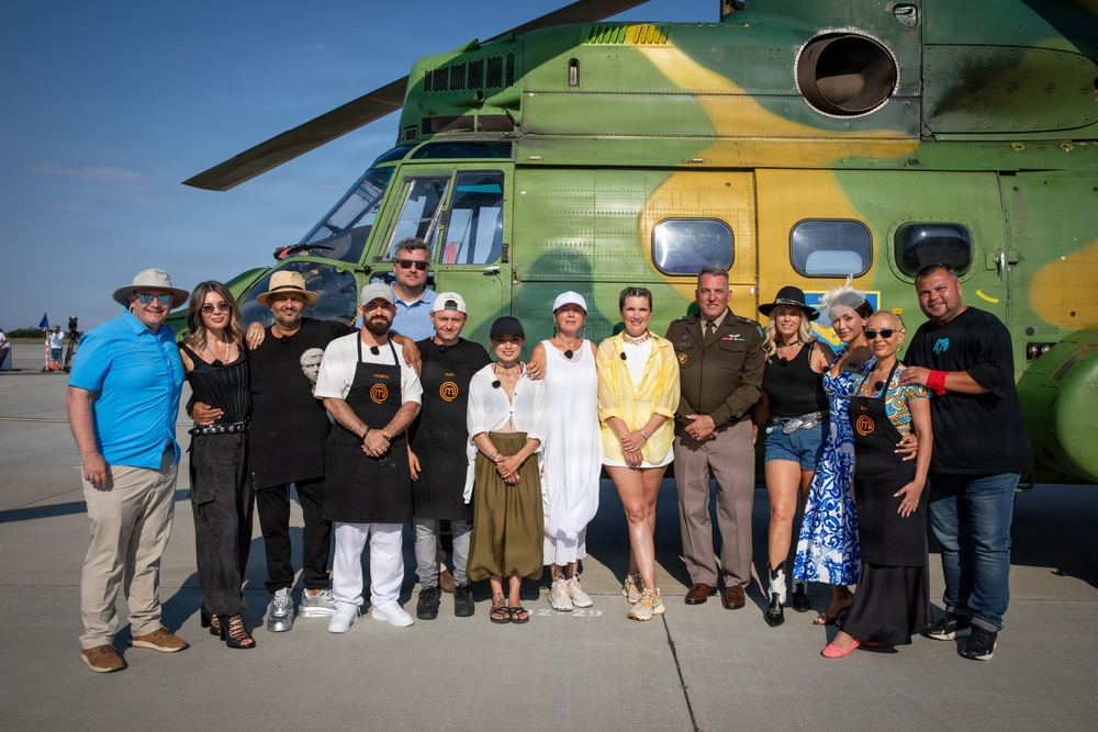 MasterChef România films tv episode at Mihail Kogălniceanu International Airport